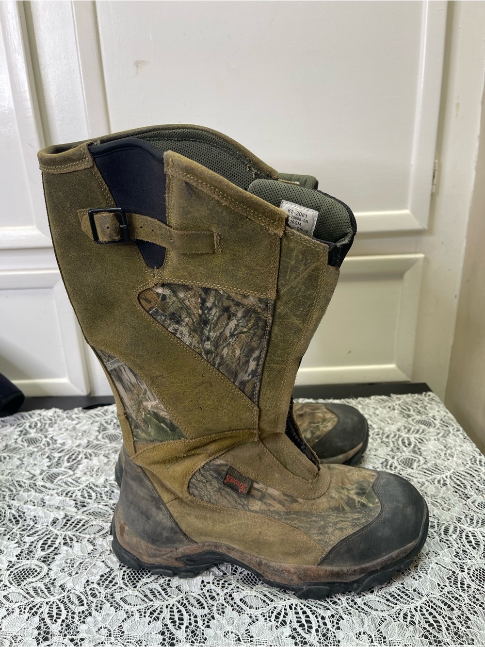 Mens CABELAS *GORE-TEX Scentlok Thinsulate Ultra Camo/Leather HUNTING BOOTS 10.5